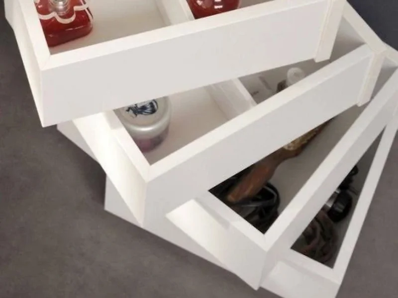 Makeup vanity with LED lights and swivel storage unit