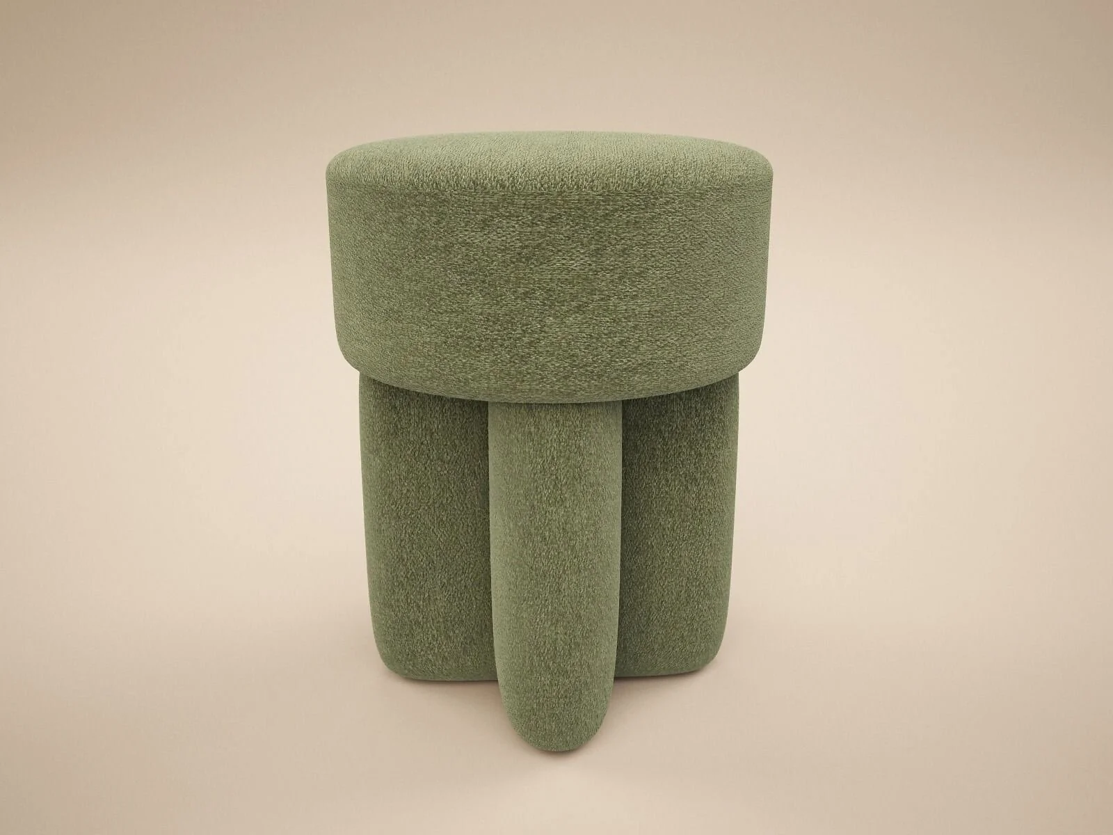 SOLACE+CO Astrid wave chenille pouffe footstool - view 14