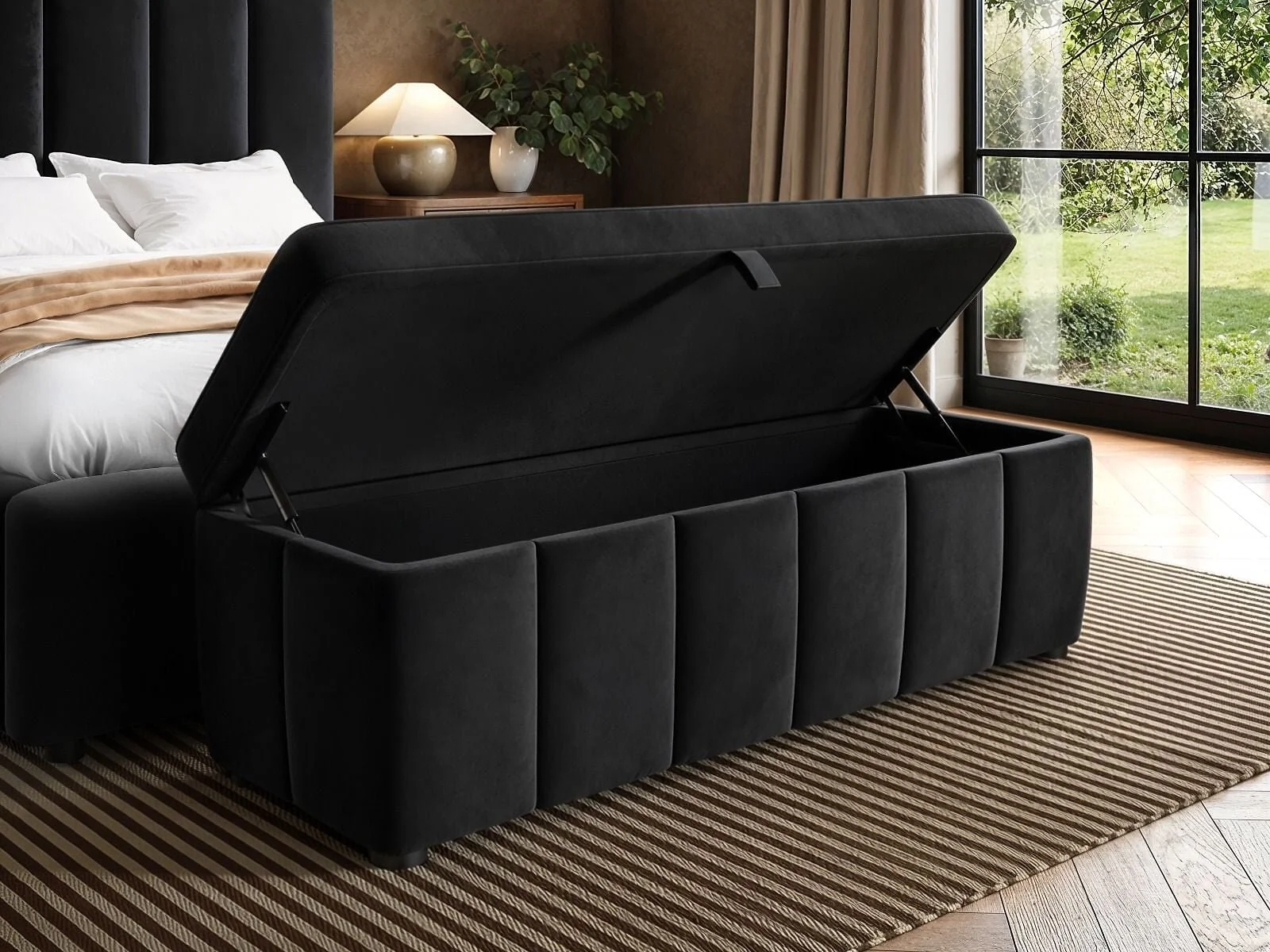SOLACE+CO Emilie ottoman blanket box - view 4