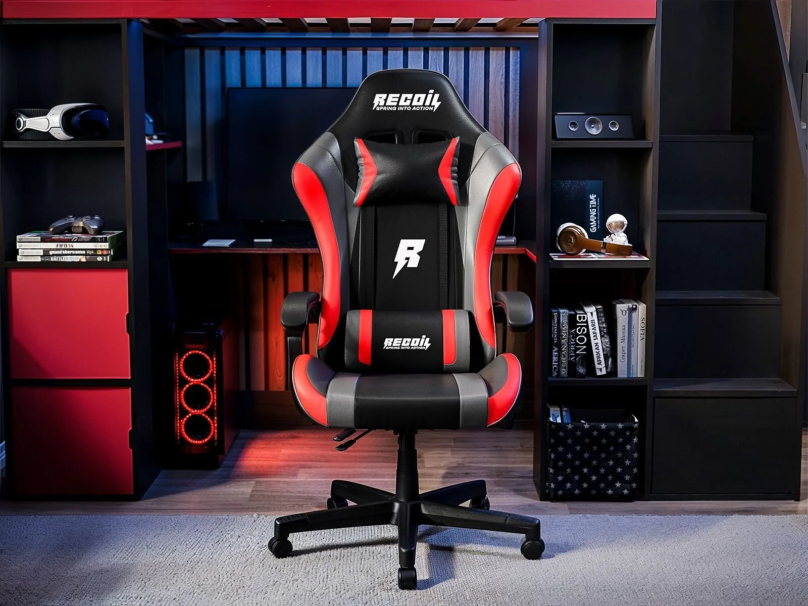 Recoil Vortex black PU leather gaming chair - view 6