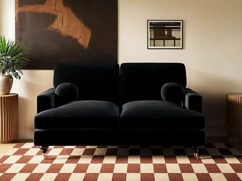 SOLACE+CO Addison 2 seater sofa with caster legs - view 2