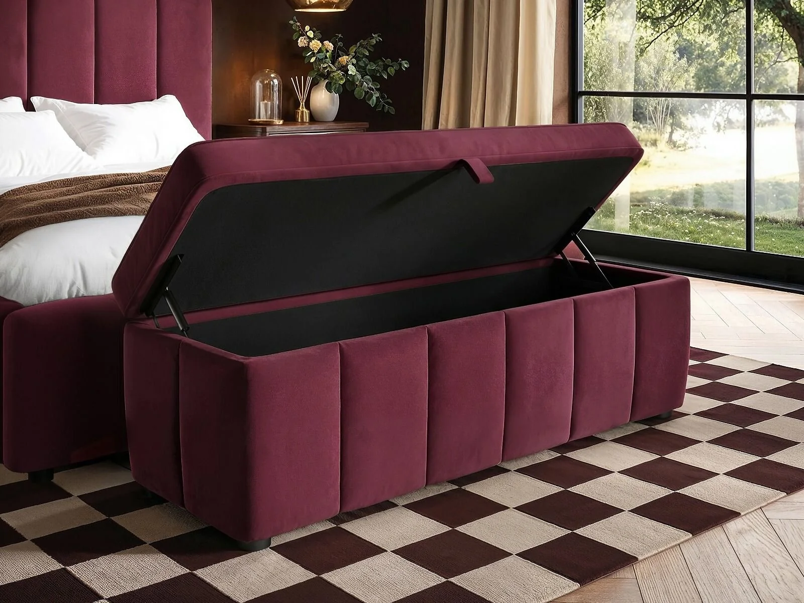 SOLACE+CO Emilie ottoman blanket box - view 14