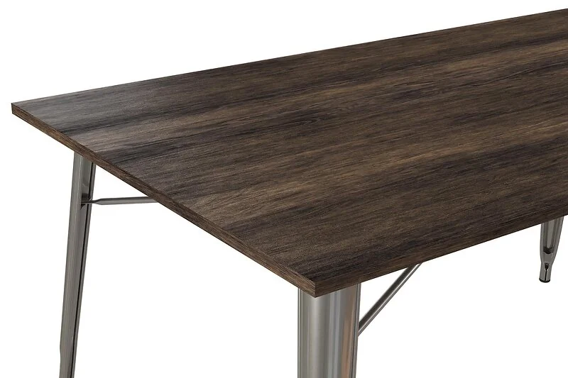 Dorel Fusion Rectangular Dining Table Antique Gun Metal view 5