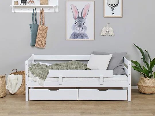 Hoppekids Shorty Daybed with Safety Rail and Drawers
