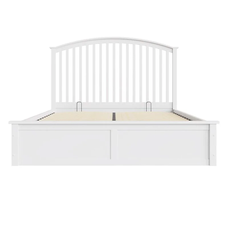 GFW Madrid Wooden Ottoman Storage Bed in White