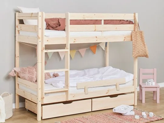 Hoppekids Shorty Bunkbed + Safety Rail and Drawers