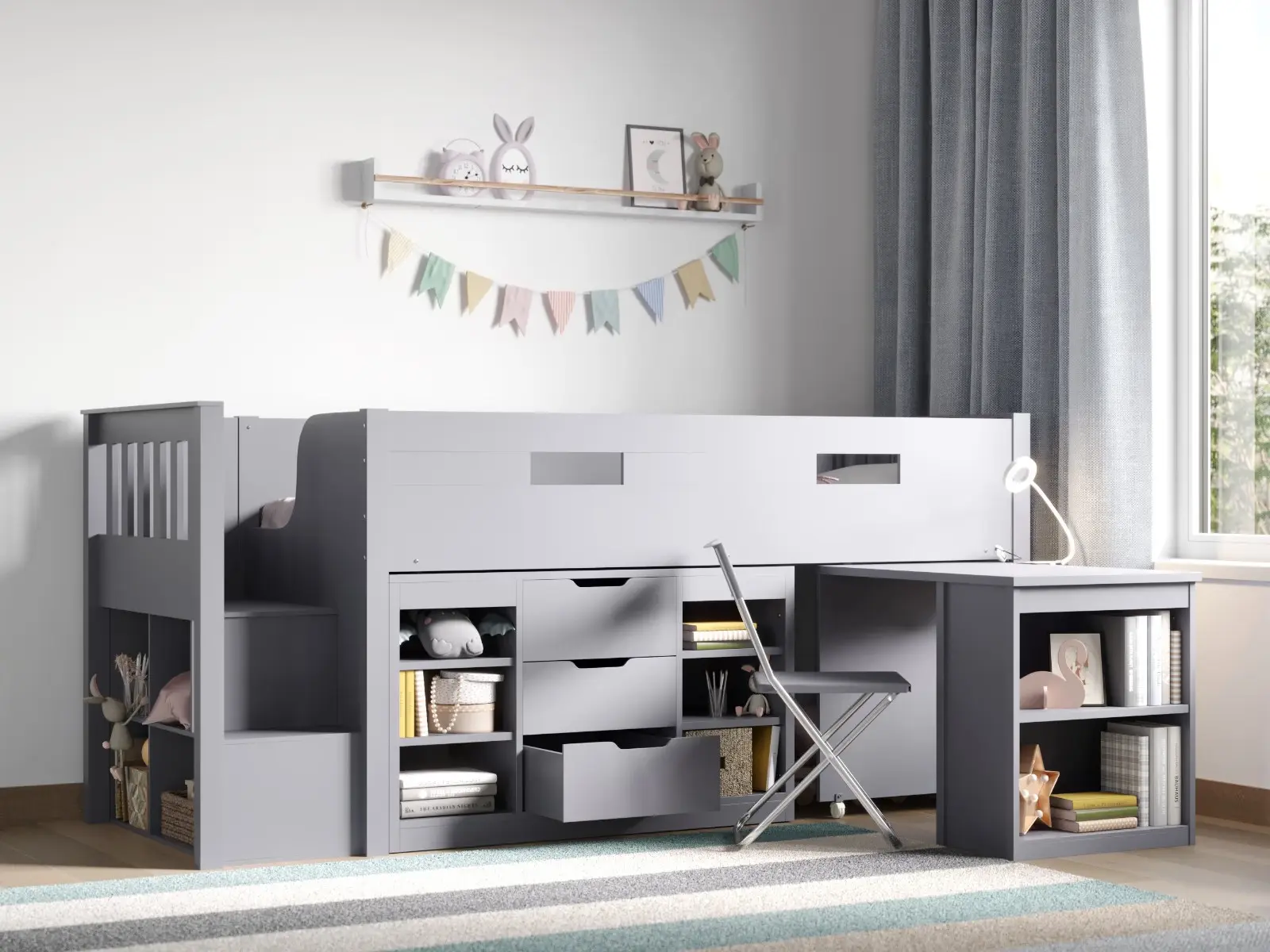 flair charlie staircase cabin bed